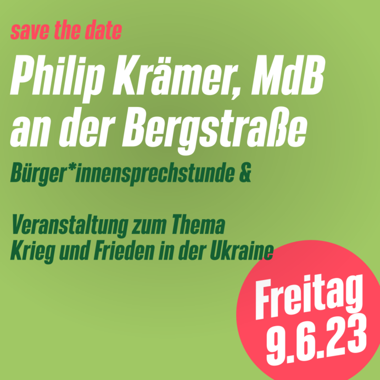 Veranstaltungen mit Philip Krämer (MdB) im Juni