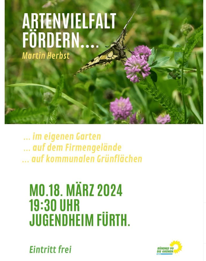 Artenvielfalt fördern – Vortrag in Fürth