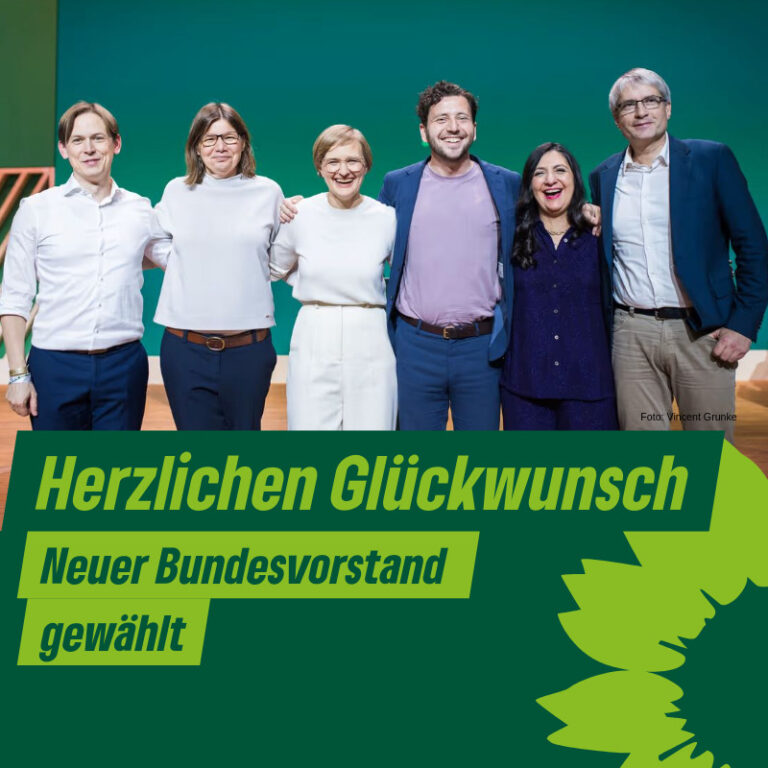 Neues Team für den Bundesvorstand und Kandidatur Robert Habeck