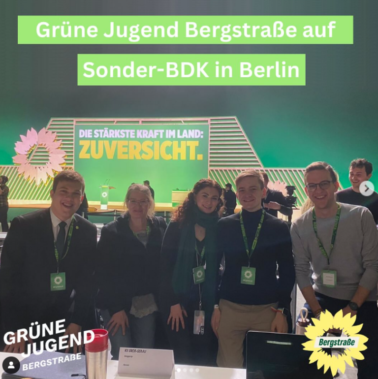 BDK in Berlin: mit Grüner Jugend Bergstraße und Mirja Mietzker-Becker