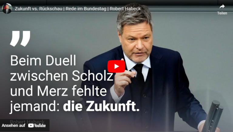 Zukunft vs. Rückschau: Rede im Bundestag von Robert Habeck