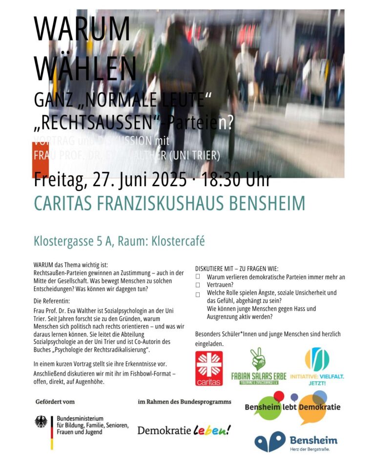 Veranstaltungshinweis für Freitag, 27.6.25/ 18:30 Uhr