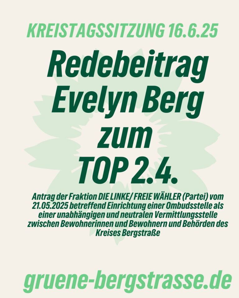 Kreistagssitzung 16.6.25 – Redebeitrag Evelyn Berg