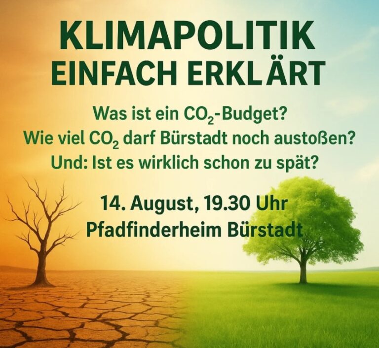OV Bürstadt: Die Bürstädter CO2-Bilanz und die Klimakatastrophe