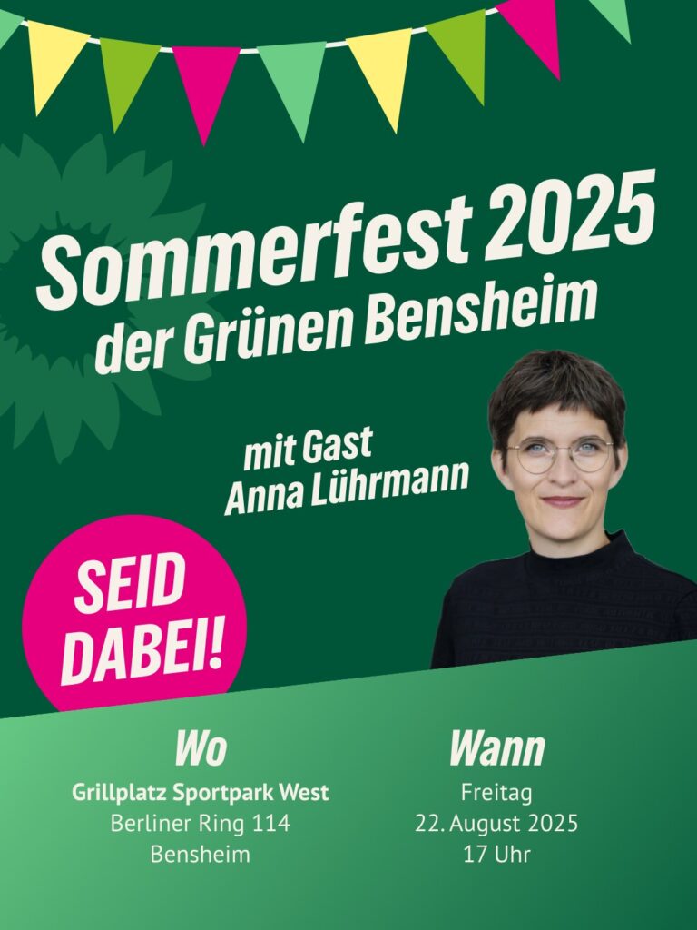 OV Bensheim: Sommerfest mit Anna Lührmann
