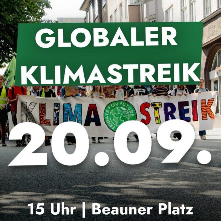 Klimademo: 20.09./ 15 Uhr/  Beauner Platz Bensheim